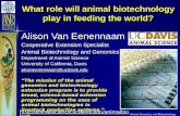 Dr. Alison Van Eenennaam - What Role Will Animal Biotechnology Play in Feeding the World?
