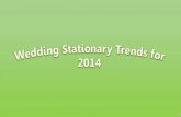 Wedding Stationary Trends for 2014