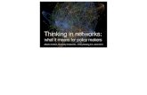 Thinking in networks: what it means for policy makers