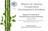 Various Cooperative Development Activities for 2012