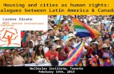 Housing and Cities as Human Rights: Dialogues between Latin America and Canada
