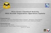 Blue Grass Chemical Activity  M55 Rocket Separation Operation Update 11 June 2014