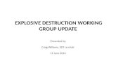 Explosive Destruction Working Group Update 11 June 2014