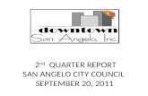 City Council September 20, 2011 Downtown San Angelo 2nd quarter city report