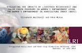Evaluating the impacts of livestock microcredit and value chain programs on women’s empowerment using the women’s empowerment in agriculture index (WEAI)