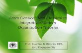 From Classical, Neo Classical to Iintegrative