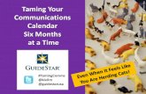 GuideStar Webinar (04/03/13) - Taming Your Communications Calendar Six Months at a Time