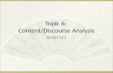 Content / Discourse Analysis
