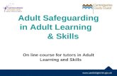 On line tutor safeguarding course