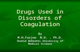 Drugs used in disorders of coagulation