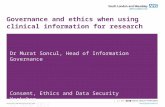 Murat Soncul - Governance and Ethics when using Clinical Information for Research