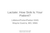Lactate: How Sick Is Your Patient