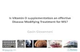 Vitamin D as a DMT for MS