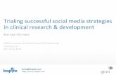 Trialing successful social media strategies in clinical research & development