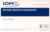 Dermal exposure measurement and modelling
