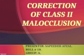 Treatment of class ii malocclusions