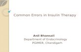 Common errors in insulin therapy