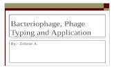 Bacteriophage, phage typing and application
