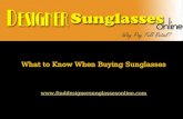 What to know when buying sunglasses