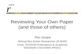 Tutorial on reviewing your own paper (and those of others)