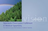 Spectacle prescription fulfillment in medical optometry cope approved