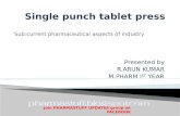 Single punch tablet press PPT