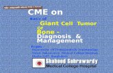 "GIANT CELL TUMOR" : CASE PRESENTATION- At Shaheed Suhrawardy Medical College Hospital, Dhaka, Bangladesh