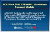 ACC/AHA 2009 Guidelines for STEMI & PCI