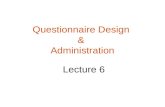 Questionnaire design & admin