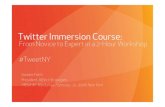 Twitter Immersion Workshop: From Novice to Expert (PRSA-NY)