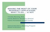 Making the Most of Your Residency Application: What to Do ... or Not