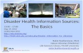 MLA CE305 - Disaster Health Information Sources: The Basics