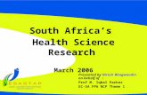 South Africa Health Science Research