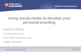 Using Social Media to develop a personal brand - SIFE 2011