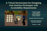 A Virtual Environment for Designing User Interface Prototypes with Accessibility Requirements
