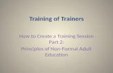 Principles of non formal adult education