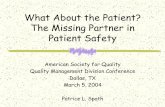 Partnering with patients for safety