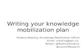 How to write a knowledge mobilization plan