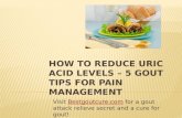 How to reduce uric acid levels – 5 gout tips for pain management