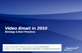 Liveclicker / Bluehornet webinar - video email marketing in 2010
