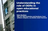 Helen Beetham, Understanding the role of oe rs in open educationnal practices