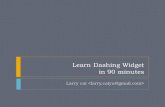 Learn Dashing Widget in 90 minutes