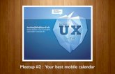 UX Meetup #2 : Talk about your best mobile calendar