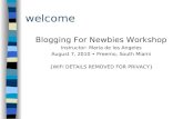 Blogging for Newbies Workshop at Preemo - August 7, 2010