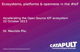 Ecosystems, Platforms and Interoperability in IoT - 22/11/2013