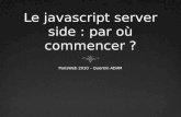 Parisweb - javascript server side - par où commencer ?