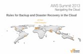 AWS Summit Tel Aviv - Enterprise Track - Backup and Disaster Recovery