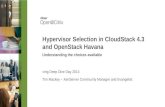 Hypervisor Selection in CloudStack and OpenStack