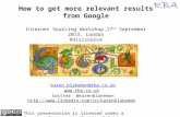 How to get more relevant results from Google