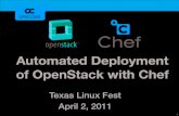 TXLF: Automated Deployment of OpenStack with Chef